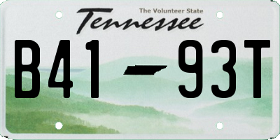 TN license plate B4193T