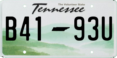 TN license plate B4193U