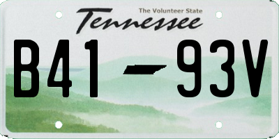 TN license plate B4193V