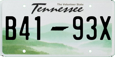 TN license plate B4193X