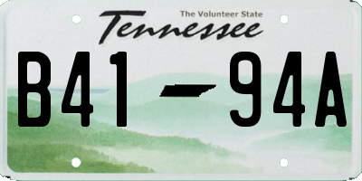 TN license plate B4194A