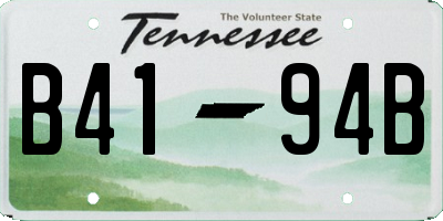 TN license plate B4194B