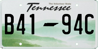 TN license plate B4194C
