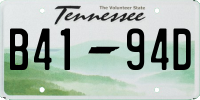 TN license plate B4194D
