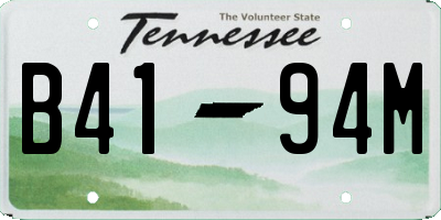 TN license plate B4194M
