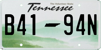 TN license plate B4194N