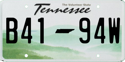 TN license plate B4194W