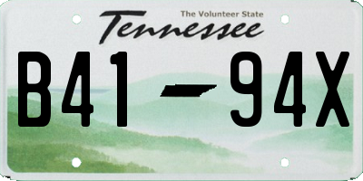 TN license plate B4194X