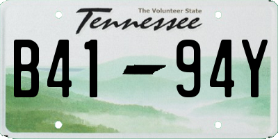 TN license plate B4194Y
