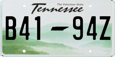 TN license plate B4194Z