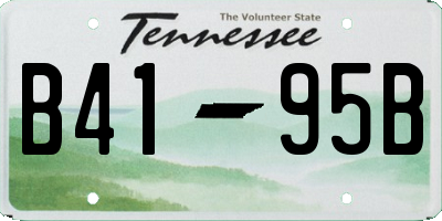 TN license plate B4195B