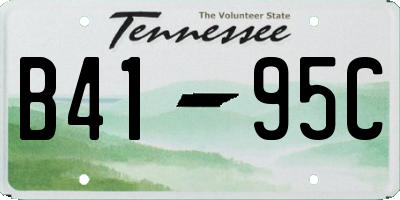 TN license plate B4195C