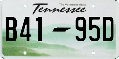 TN license plate B4195D
