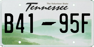 TN license plate B4195F