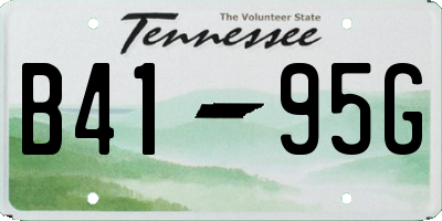 TN license plate B4195G