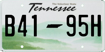 TN license plate B4195H