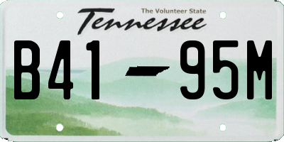 TN license plate B4195M