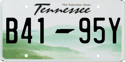 TN license plate B4195Y