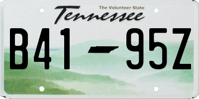 TN license plate B4195Z