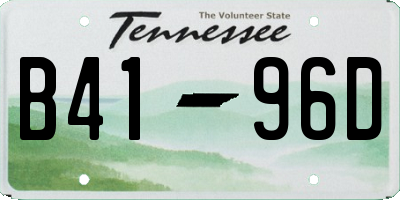 TN license plate B4196D
