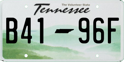 TN license plate B4196F