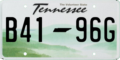 TN license plate B4196G