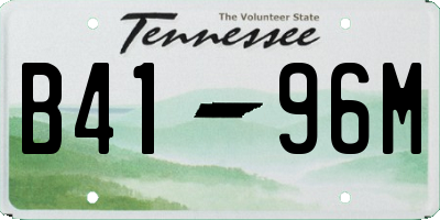 TN license plate B4196M