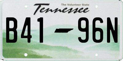TN license plate B4196N