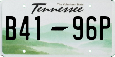 TN license plate B4196P