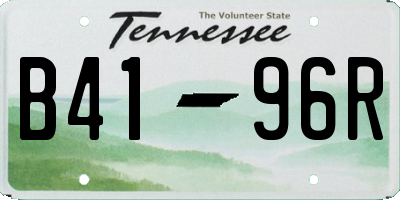 TN license plate B4196R