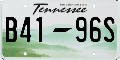 TN license plate B4196S