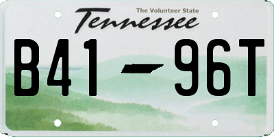 TN license plate B4196T