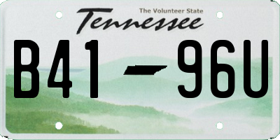TN license plate B4196U