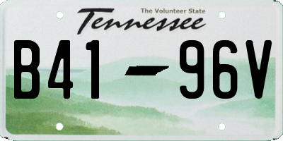TN license plate B4196V