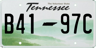 TN license plate B4197C