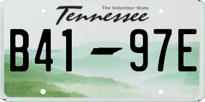 TN license plate B4197E