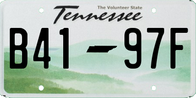 TN license plate B4197F