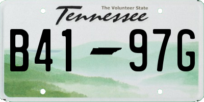 TN license plate B4197G