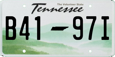 TN license plate B4197I
