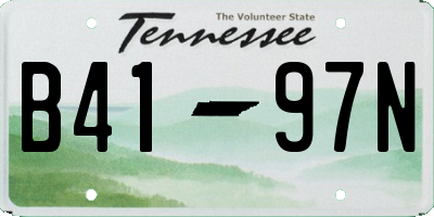 TN license plate B4197N
