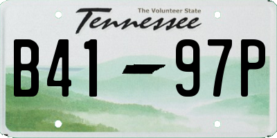 TN license plate B4197P