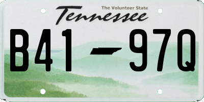TN license plate B4197Q