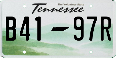 TN license plate B4197R