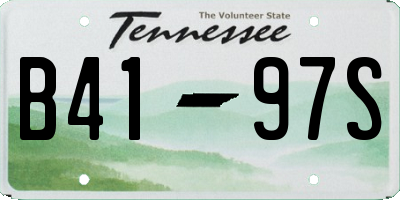 TN license plate B4197S