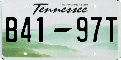 TN license plate B4197T