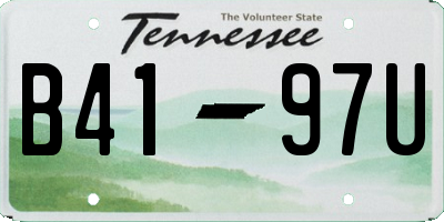 TN license plate B4197U