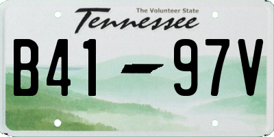 TN license plate B4197V