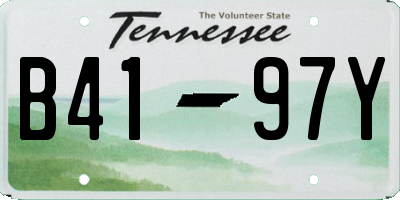 TN license plate B4197Y