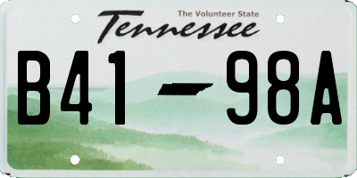 TN license plate B4198A