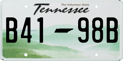 TN license plate B4198B